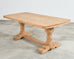 Country French Bleached Oak Farmhouse Trestle Dining Table