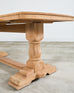 Country French Bleached Oak Farmhouse Trestle Dining Table