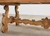 19th C. Spanish Baroque Bleached Oak Farmhouse Dining Table