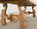 19th C. Spanish Baroque Bleached Oak Farmhouse Dining Table