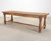Country French Provincial Bleached Oak Farmhouse Dining Table 8 Ft