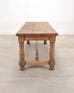 Country French Provincial Bleached Oak Farmhouse Dining Table 8 Ft