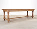 Country French Provincial Bleached Oak Farmhouse Dining Table 8 Ft