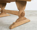 Country French Bleached Oak Farmhouse Trestle Dining Table