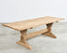 Country French Bleached Oak Farmhouse Trestle Dining Table