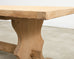 Country French Bleached Oak Farmhouse Trestle Dining Table 8 Ft