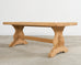 Country French Bleached Oak Farmhouse Trestle Dining Table