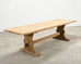 Country French Bleached Oak Farmhouse Trestle Dining Table 8 Ft