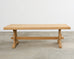 Country French Bleached Oak Farmhouse Trestle Dining Table