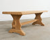 Country French Bleached Oak Farmhouse Trestle Dining Table