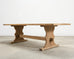 Country French Bleached Oak Farmhouse Trestle Dining Table 8 Ft