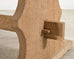 Country French Bleached Oak Farmhouse Trestle Dining Table 8 Ft
