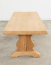 Country French Bleached Oak Farmhouse Trestle Dining Table