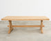 Country French Bleached Oak Farmhouse Trestle Dining Table