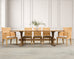 Country French Bleached Oak Farmhouse Trestle Dining Table 8 Ft