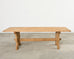 Country French Provincial Bleached Oak Farmhouse Dining Table