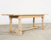 20th Century Country French Bleached Oak Trestle Dining Table