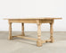 20th Century Country French Bleached Oak Trestle Dining Table