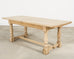 20th Century Country French Bleached Oak Trestle Dining Table