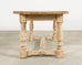 20th Century Country French Bleached Oak Trestle Dining Table