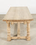 20th Century Country French Bleached Oak Trestle Dining Table