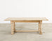 20th Century Country French Bleached Oak Trestle Dining Table