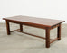 Country French Farmhouse Mahogany Trestle Dining Table