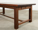 Country French Farmhouse Mahogany Trestle Dining Table