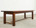 Country French Farmhouse Mahogany Trestle Dining Table