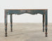 Distressed Country Farmhouse Painted Pine Work Dining Table