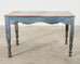 Distressed Country Farmhouse Painted Pine Work Dining Table