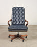 English Regency Style Tufted Leather Executive Office Chair