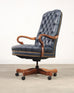 English Regency Style Tufted Leather Executive Office Chair