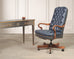 English Regency Style Tufted Leather Executive Office Chair