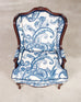 Louis XV Style Wingback Bergere á Oreilles Crewel Work