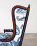 Louis XV Style Wingback Bergere á Oreilles Crewel Work