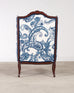 Louis XV Style Wingback Bergere á Oreilles Crewel Work
