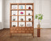 20th Century Teak Twelve-Compartment Étagère Display Cabinet