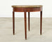 19th Century Louis XVI Style Marble Top Marquetry Bouillotte Table