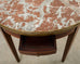 19th Century Louis XVI Style Marble Top Marquetry Bouillotte Table