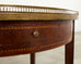 19th Century Louis XVI Style Marble Top Marquetry Bouillotte Table