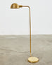 Art Deco Style Polished Brass Task Floor Lamp