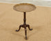 English Georgian Style Brass Tray Tilt-Top Tripod Drinks Table