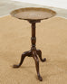 English Georgian Style Brass Tray Tilt-Top Tripod Drinks Table