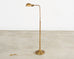Midcentury Patinated Brass Adjustable Pharmacy Floor Lamp