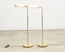 Pair of Mid-Century Brass Adjustable Pharmacy Floor Lamps