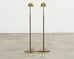 Pair of Midcentury Casella Patinated Brass Pharmacy Floor Lamps