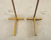 Pair of Midcentury Casella Patinated Brass Pharmacy Floor Lamps