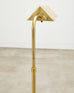 Pair of Mid-Century Brass Adjustable Pharmacy Floor Lamps