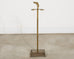 Brass Equestrian Horse Motif Fireplace Tool Set with Stand